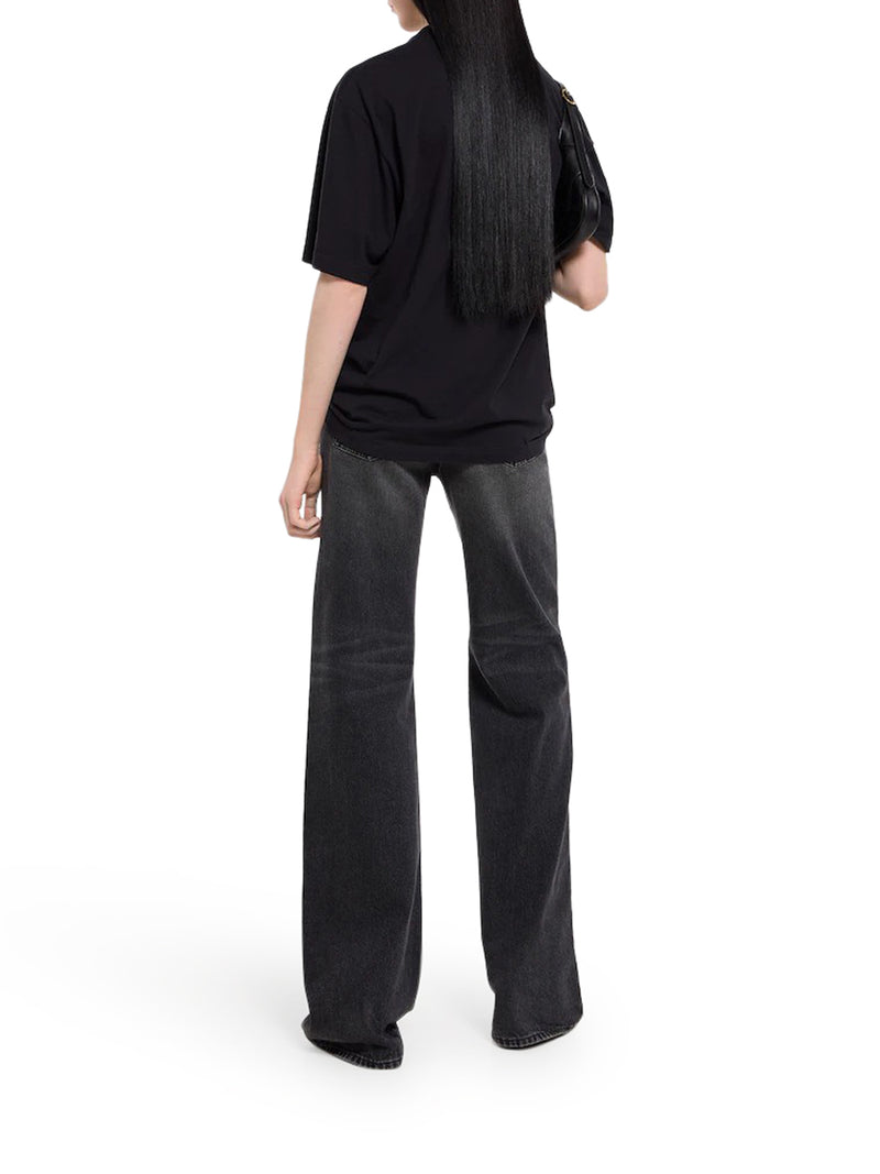 Gucci Women Cotton And Silk Jersey T-Shirt With Print