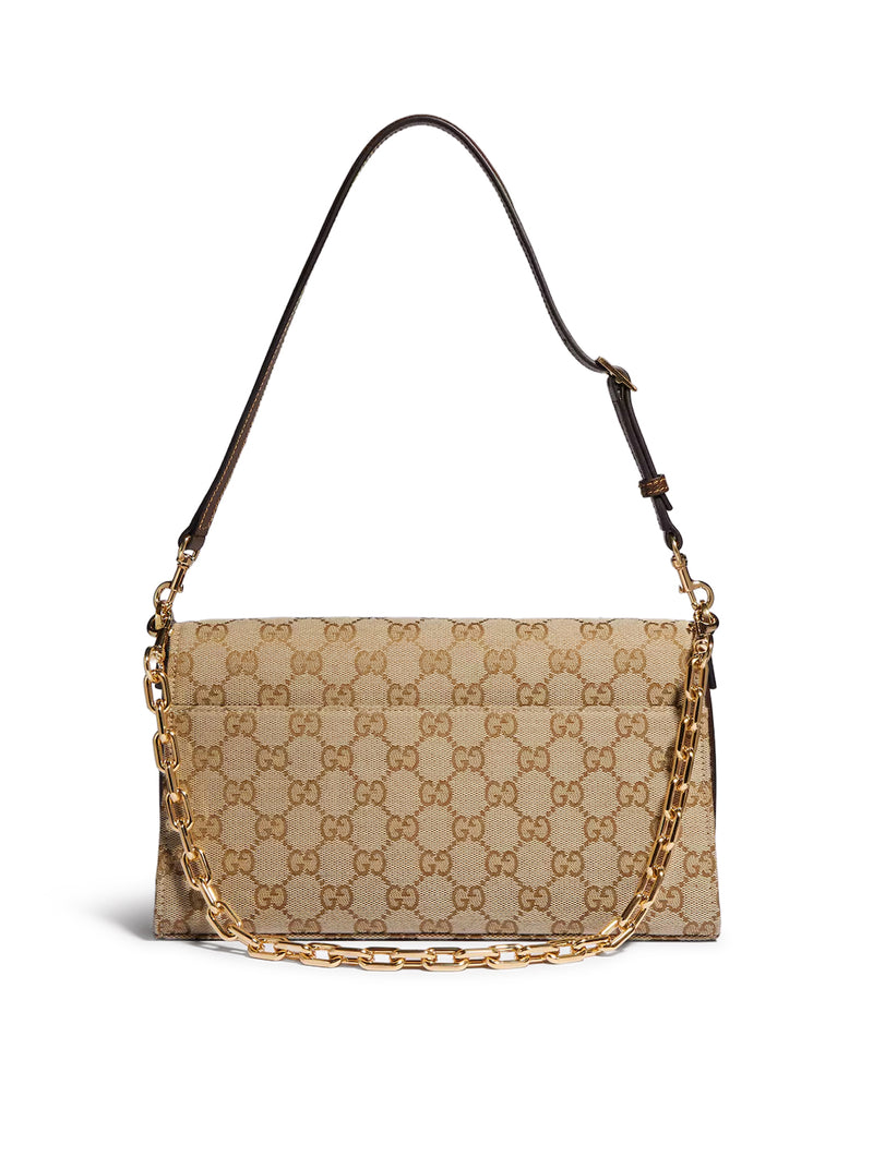 Gucci Women Narrow Horsebit Shoulder Bag Medium Size