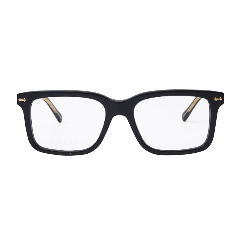 Gucci Eyeglasses Rectangle Full Rim, Black Frame and Clear Demo Lenses Lens GG0914O001