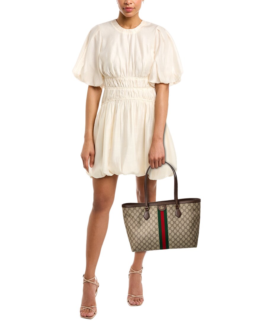 Gucci Ophidia Medium Gg Supreme Canvas & Leather Tote