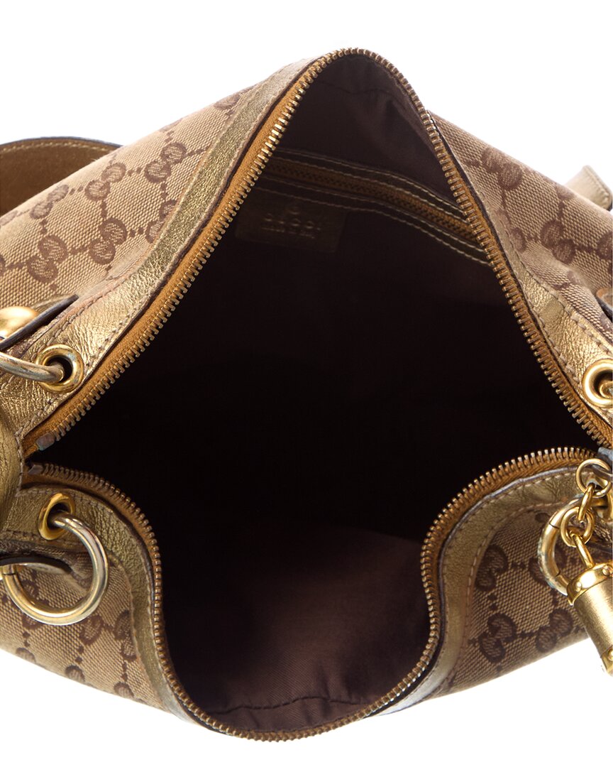 Pre-Owned Gucci Dark Brown Monogram Canvas Tote (Authentic Pre-Loved)