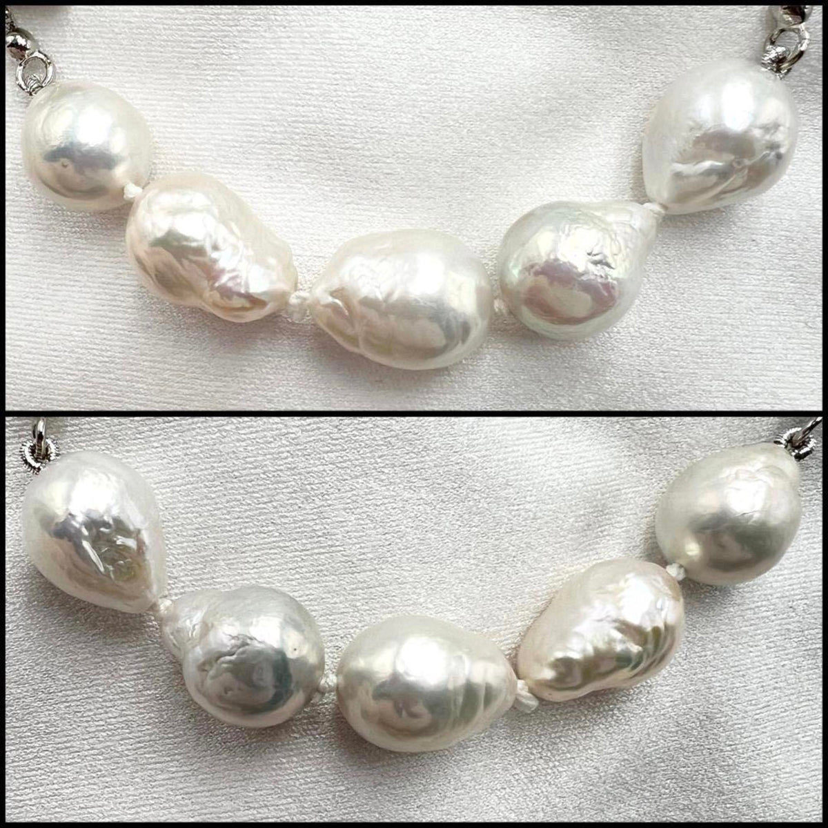 Pendant Necklace Artificial Pearl and Metal