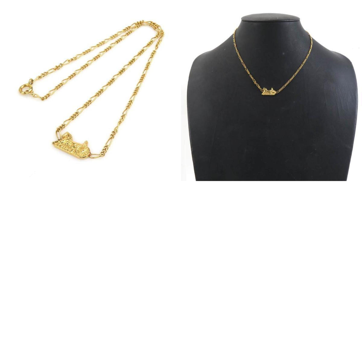 Pendant Necklace Gold Metal