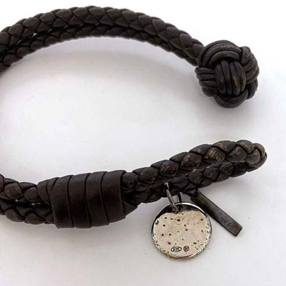 Intrecciato Bracelet Leather Brown