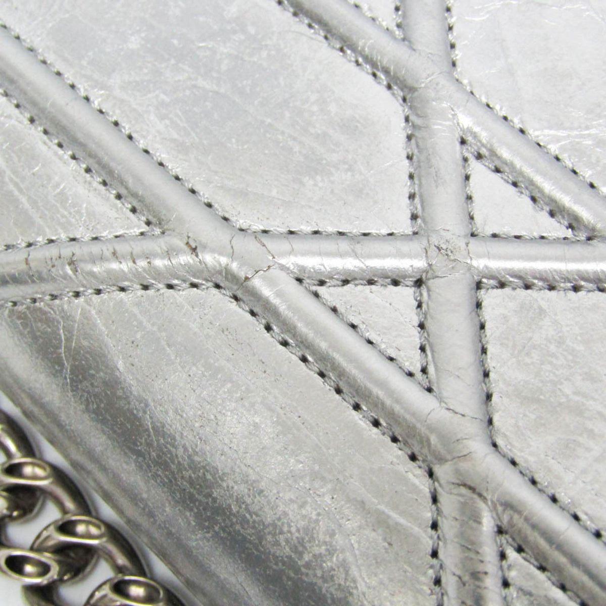 Diorama Clasp Flap Bag Crinkled Lambskin Medium