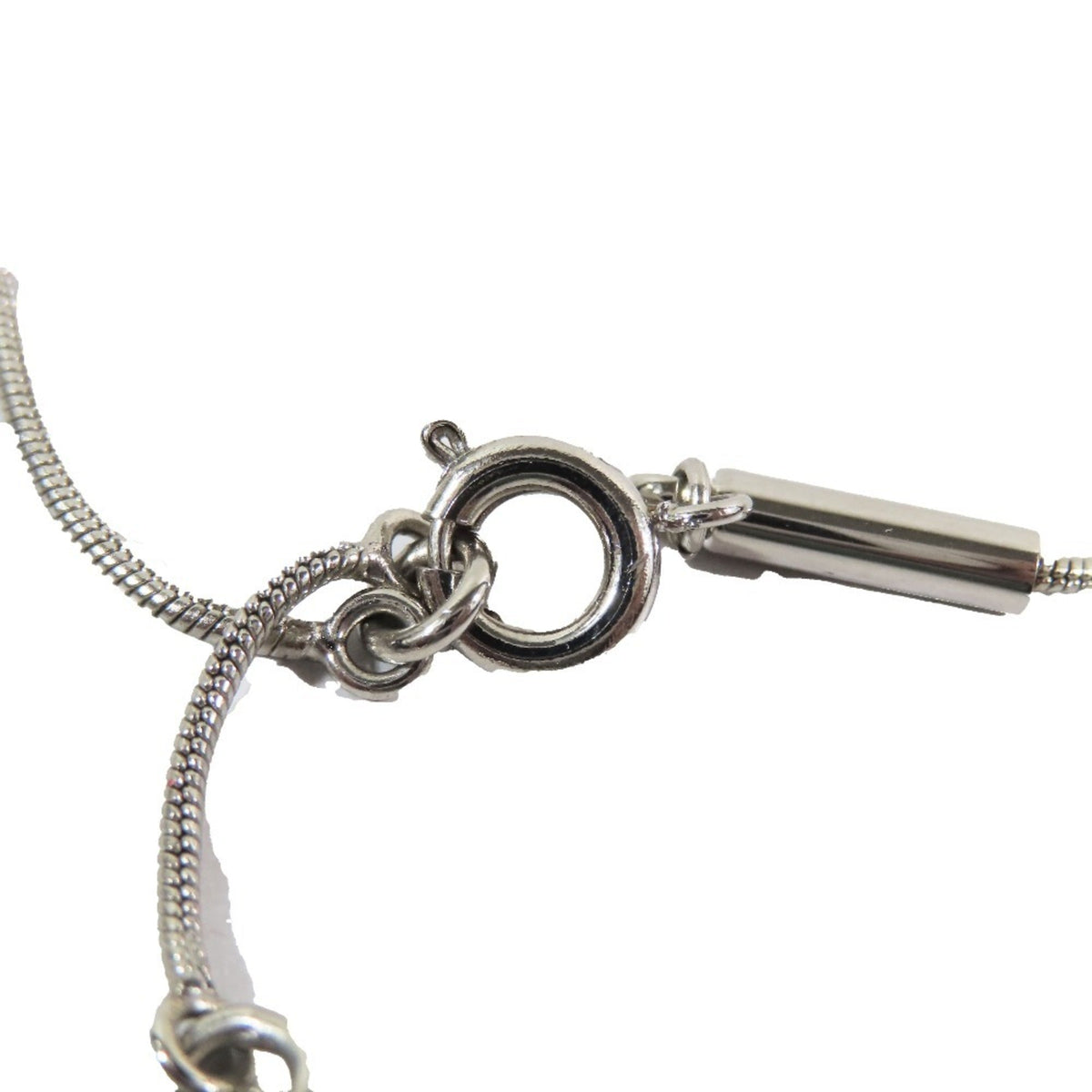 Tassel Pendant Necklace Metal Silver and Red