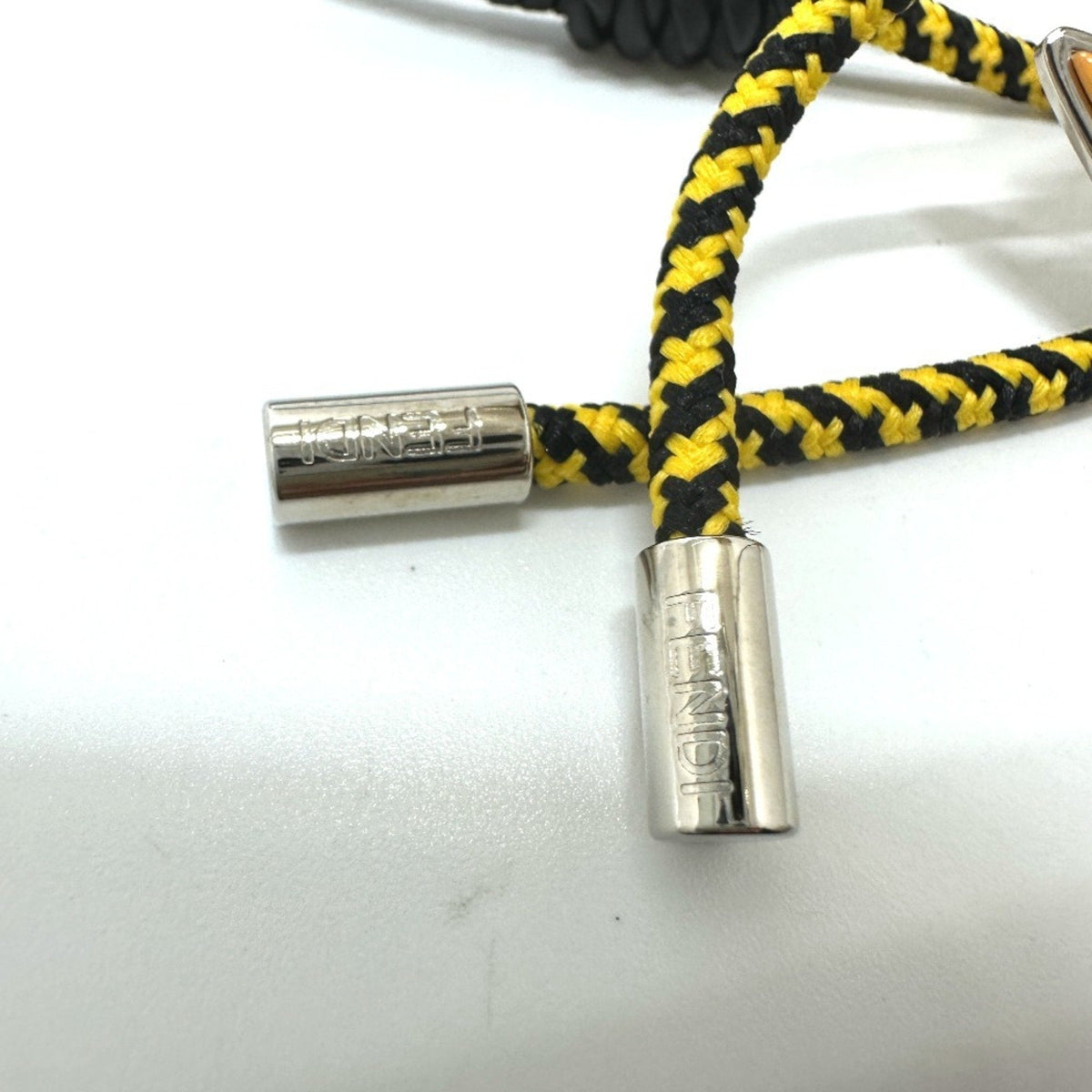 Choker Necklace Leather Black Orange Yellow