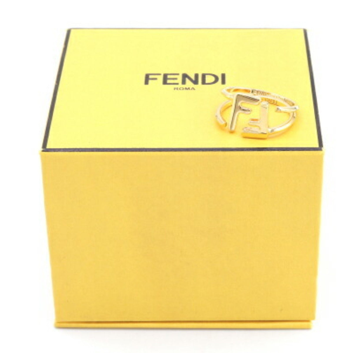FF Double Band Ring Gold Metal
