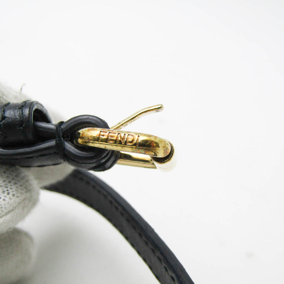 Bracelet Leather and Metal Black and Gold