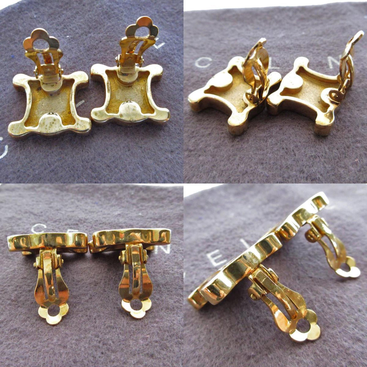 Earrings Gold-Tone Metal