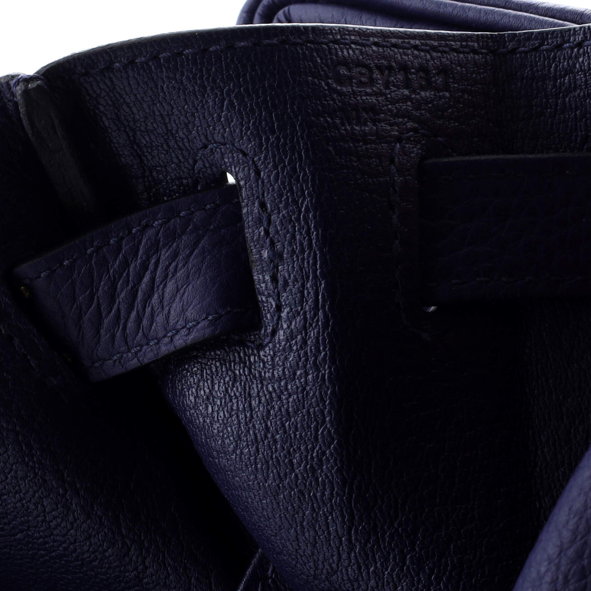 Kelly Handbag Bleu Encre Togo with Gold Hardware 28