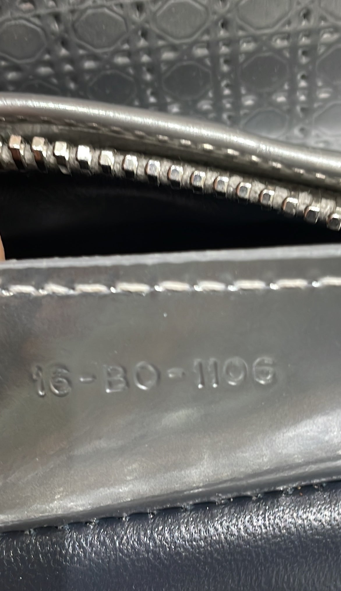 Lady Dior Bag Micro Cannage Metallic Calfskin Medium