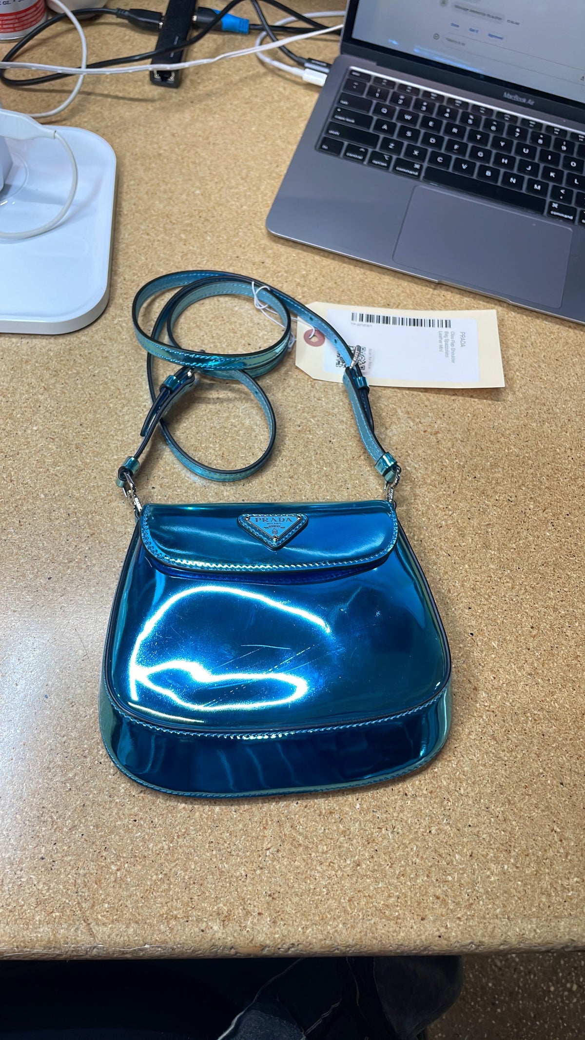 Cleo Flap Shoulder Bag Spazzolato Leather Mini