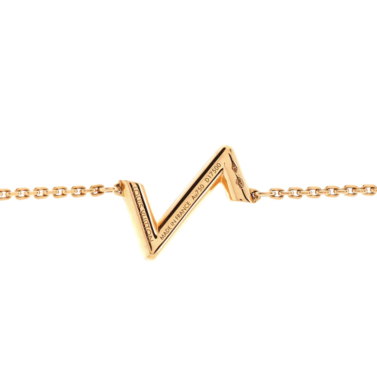LV Volt Upside Down Chain Bracelet 18K Rose Gold
