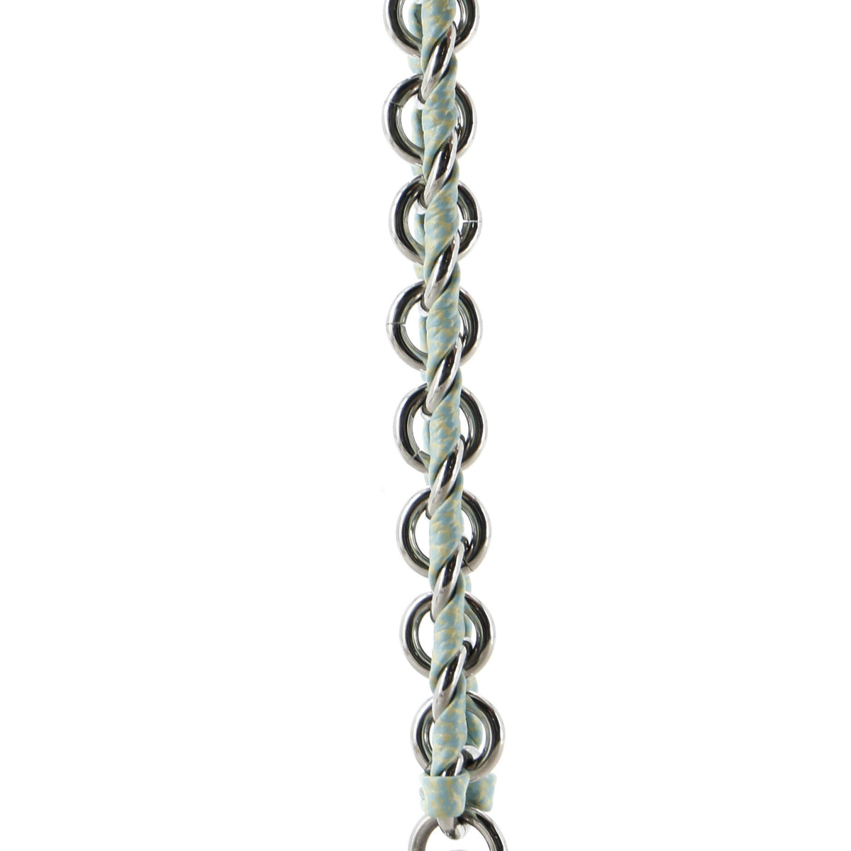 Multi Pochette Accessoires Woven Chain Strap Leather and Metal