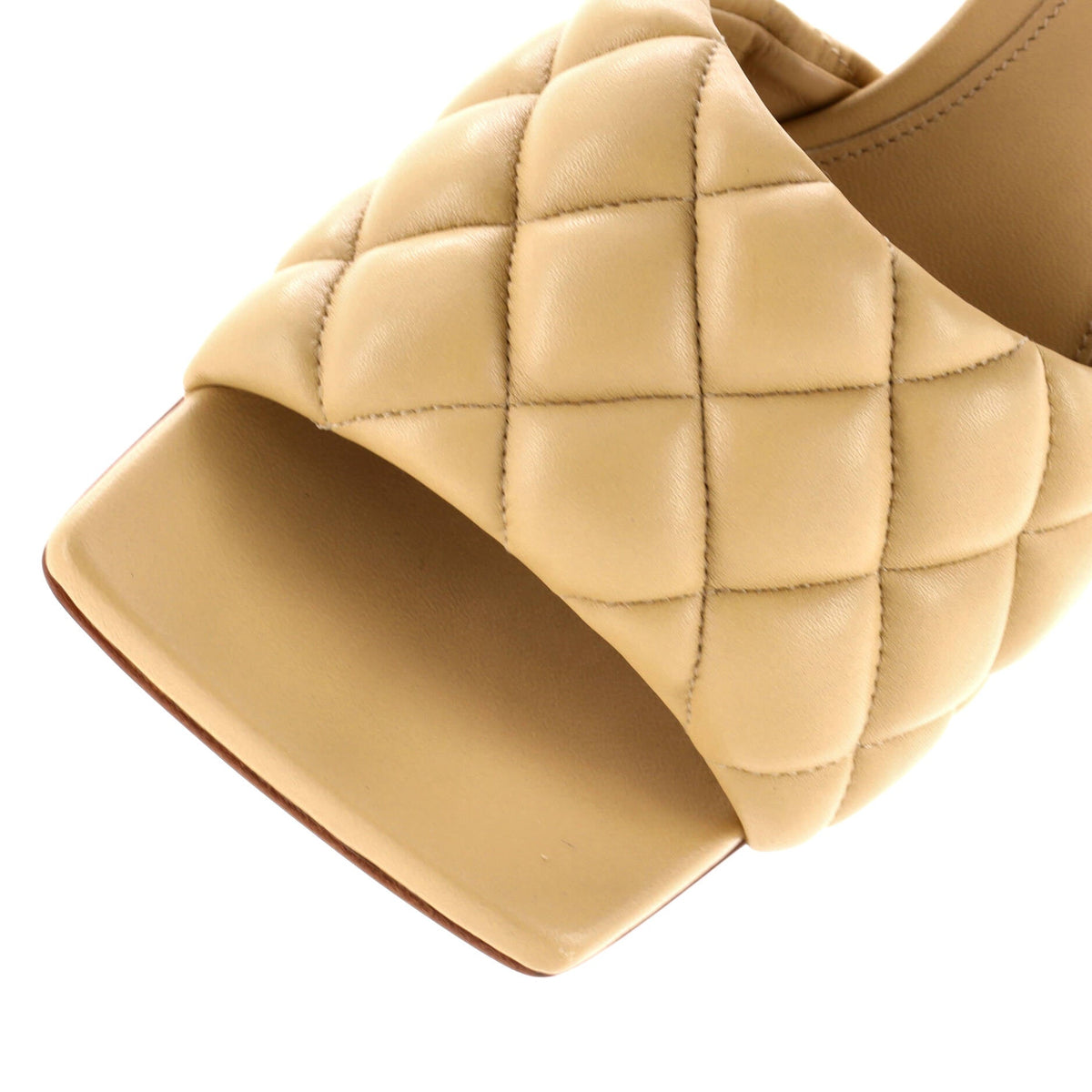 Women's The Padded Heeled Sandals Quilted Leather
