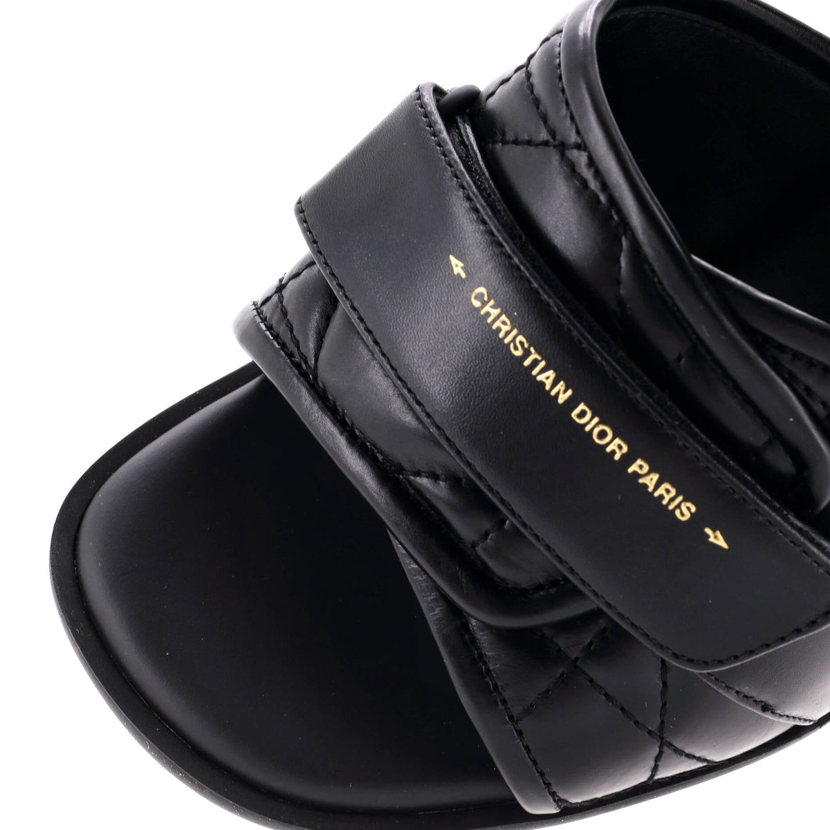Women's Dio(r)evolution Heeled Slide Sandals Cannage Quilt Leather