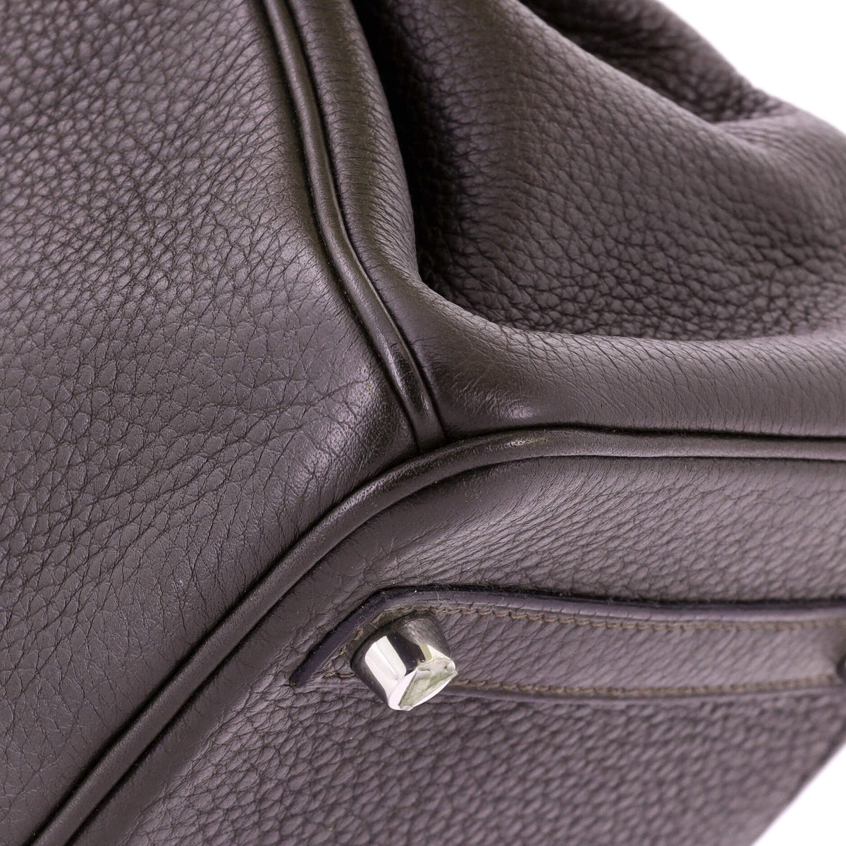 Birkin Handbag Ebene Clemence with Palladium Hardware 30