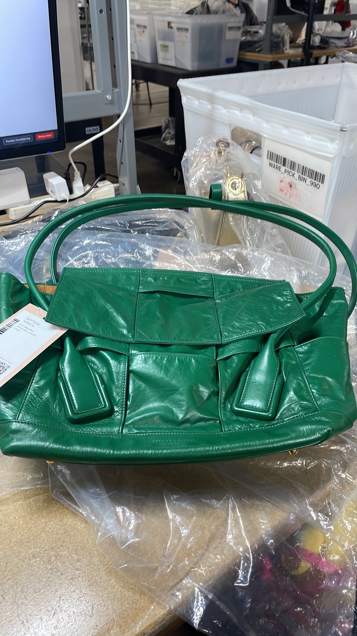 Arco Bag Maxi Intrecciato Leather Medium