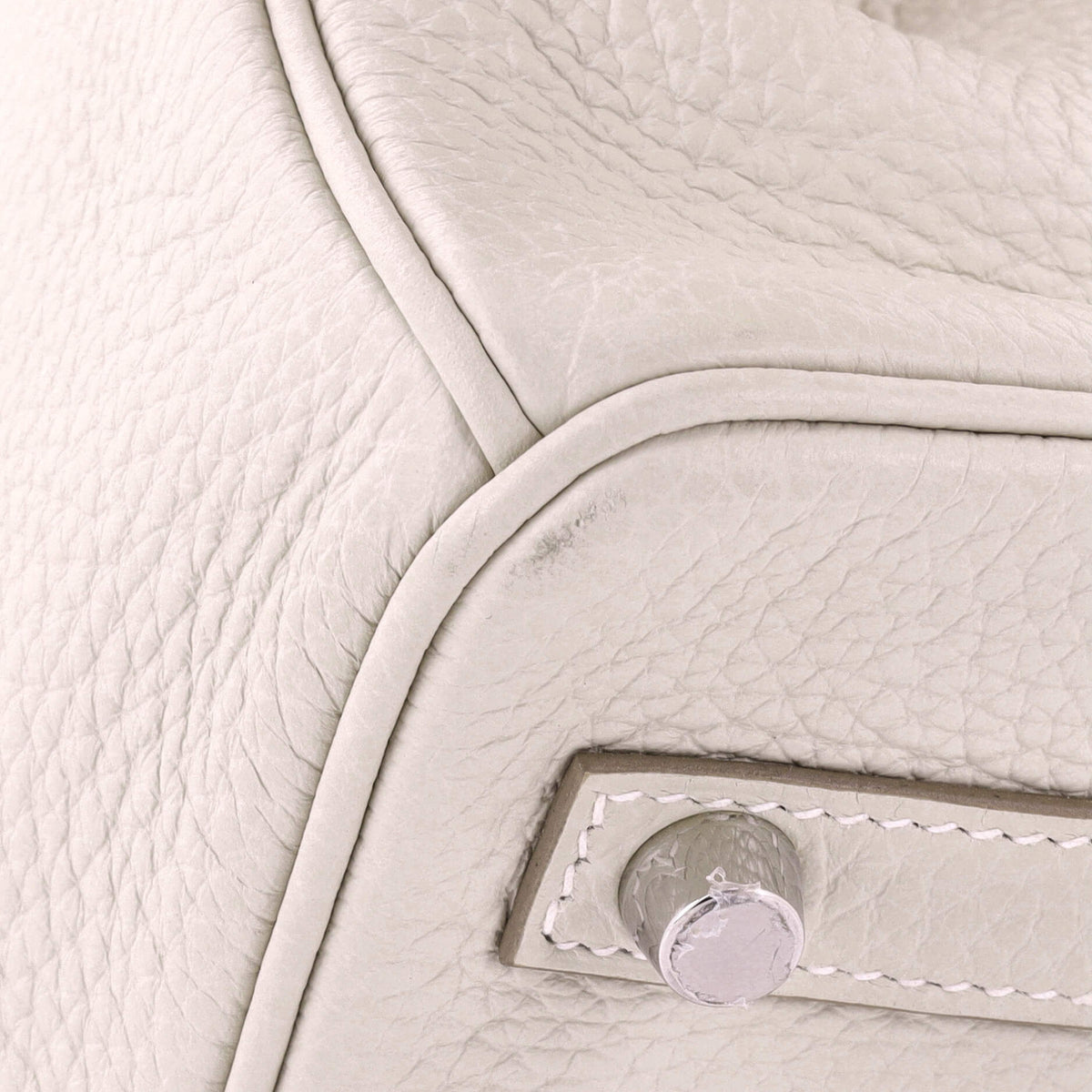 Birkin Handbag Light Clemence with Palladium Hardware 30