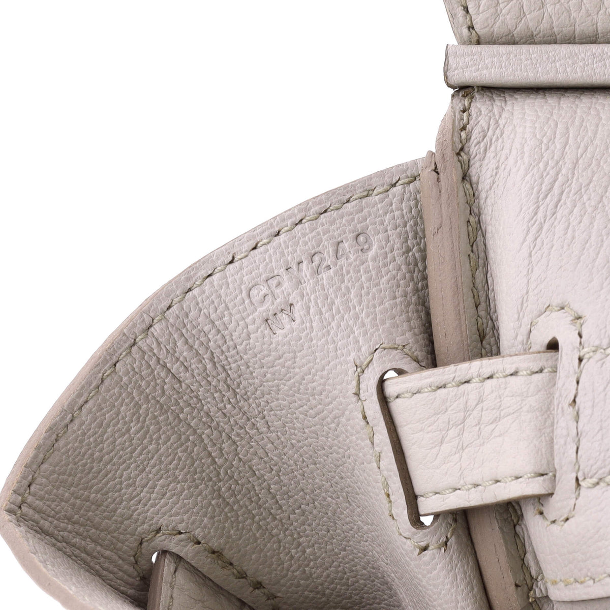 Birkin Handbag Light Clemence with Palladium Hardware 30