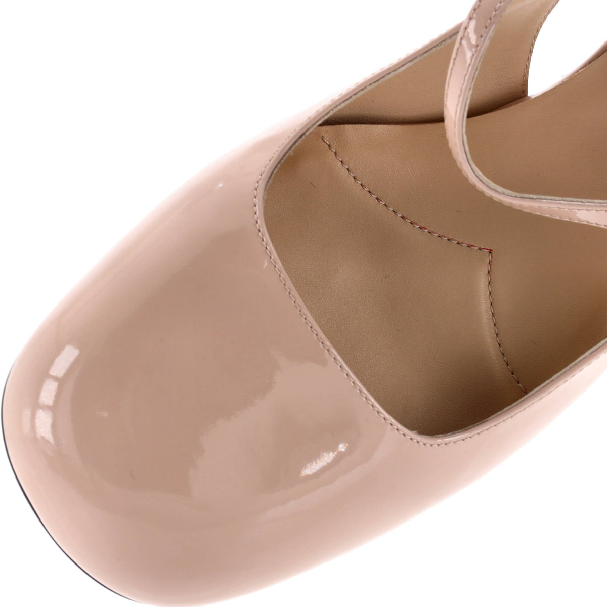 Women's Triangle Logo Mary Jane Slingback Pumps Patent