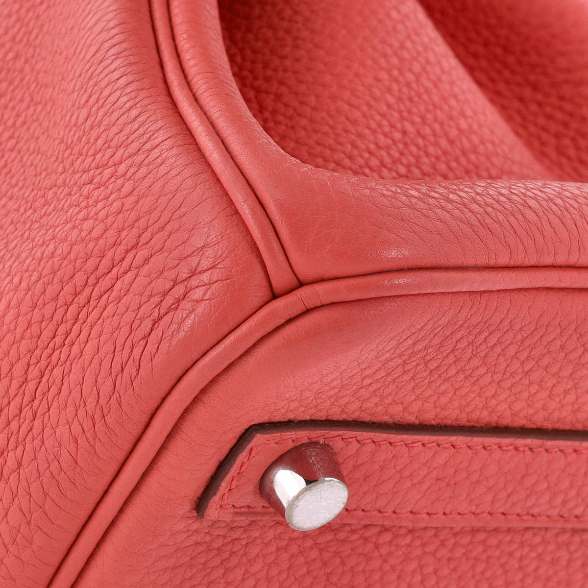 Birkin Handbag Bougainvillier Clemence with Palladium Hardware 30
