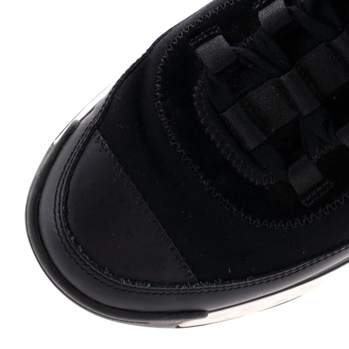 Women's CC Cap Toe Logo Sneakers Suede and Mixed Fibers