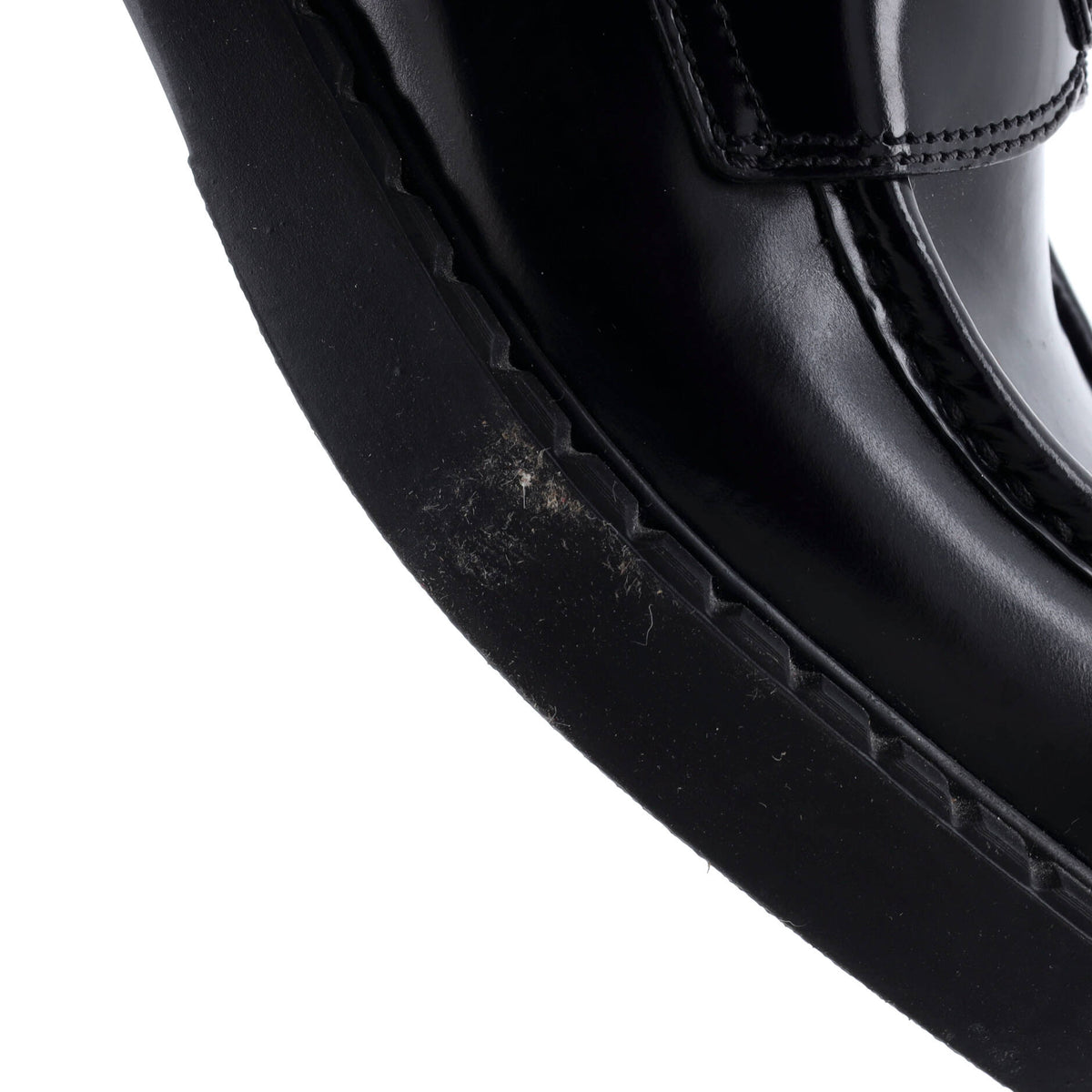 Women's Triangle Logo Loafers Spazzolato Leather