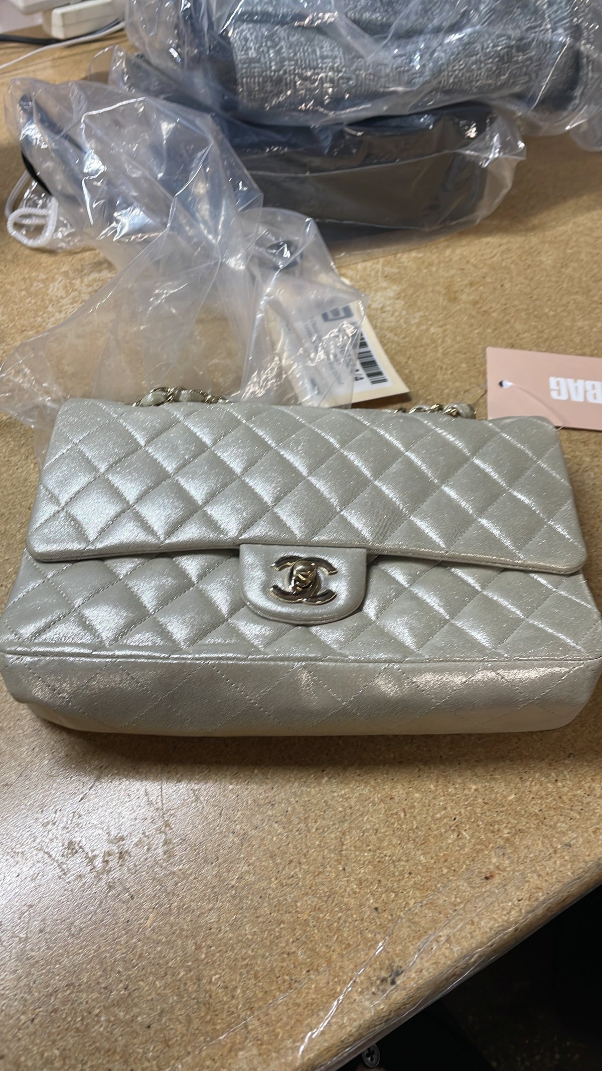 Classic Double Flap Bag Quilted Metallic Lambskin Medium
