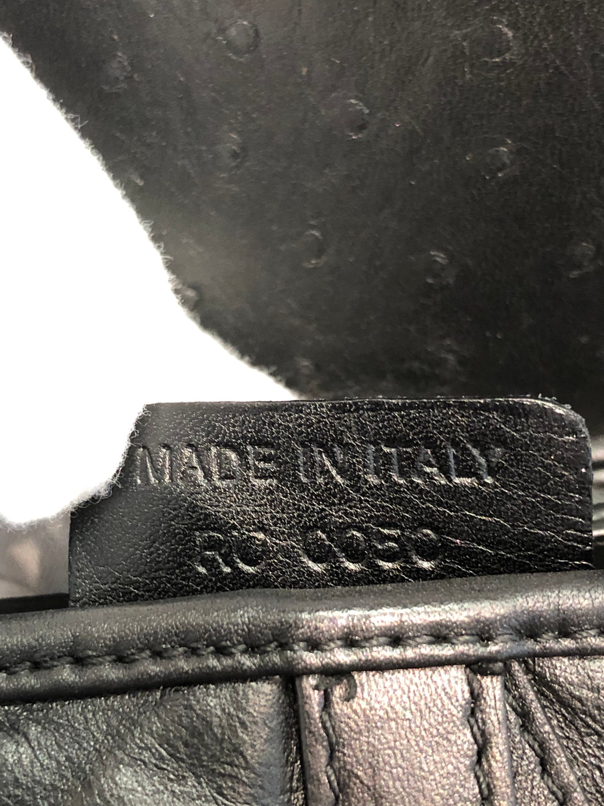Vintage Saddle Bag Ostrich Medium