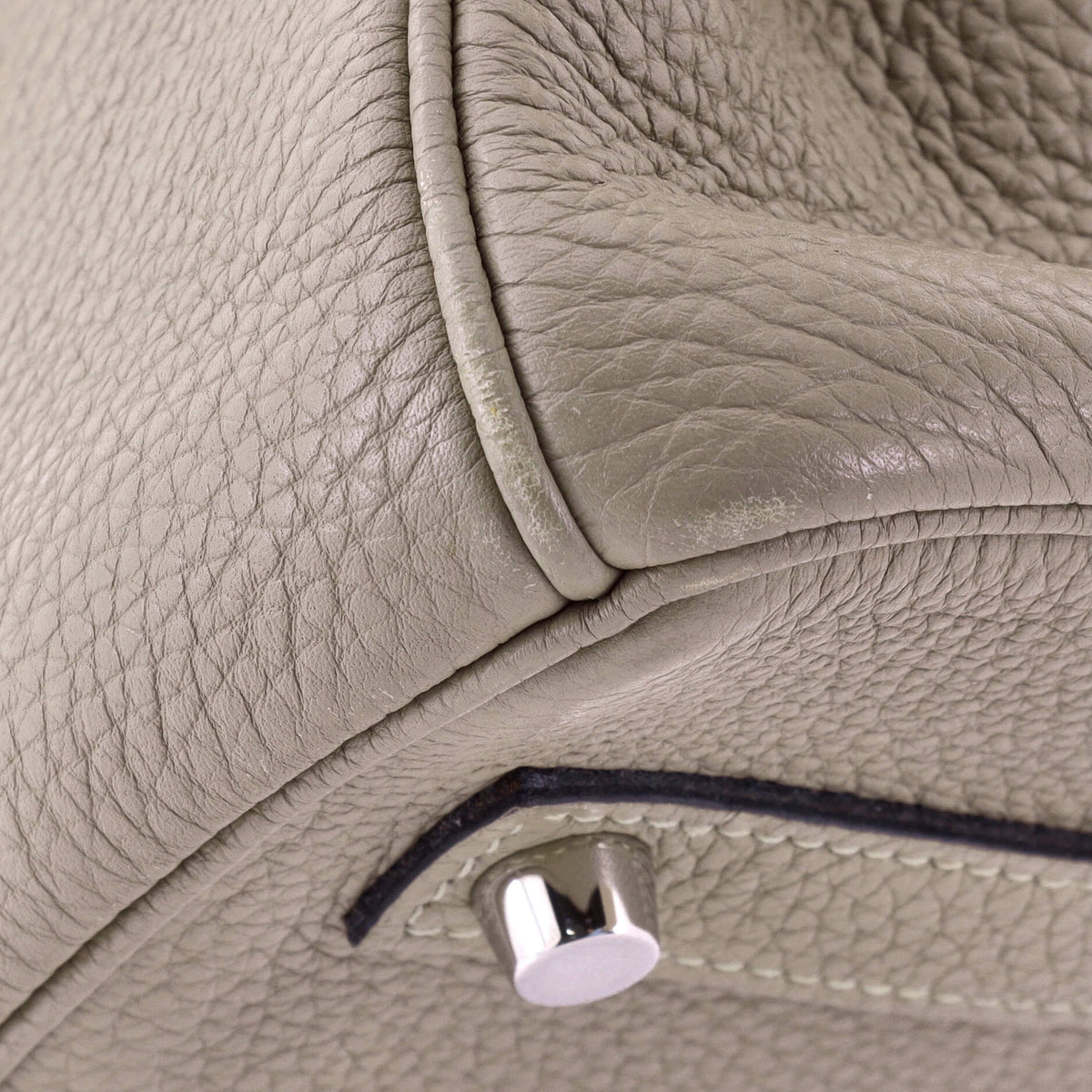 Birkin Handbag Grey Togo with Palladium Hardware 35