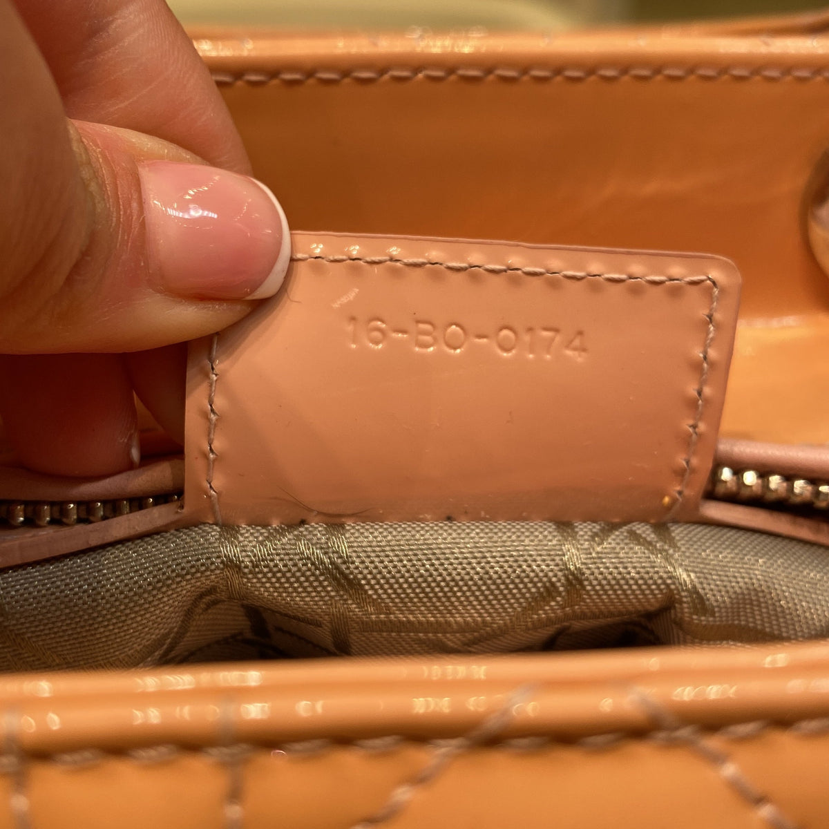Lady Dior Bag Cannage Quilt Patent Medium