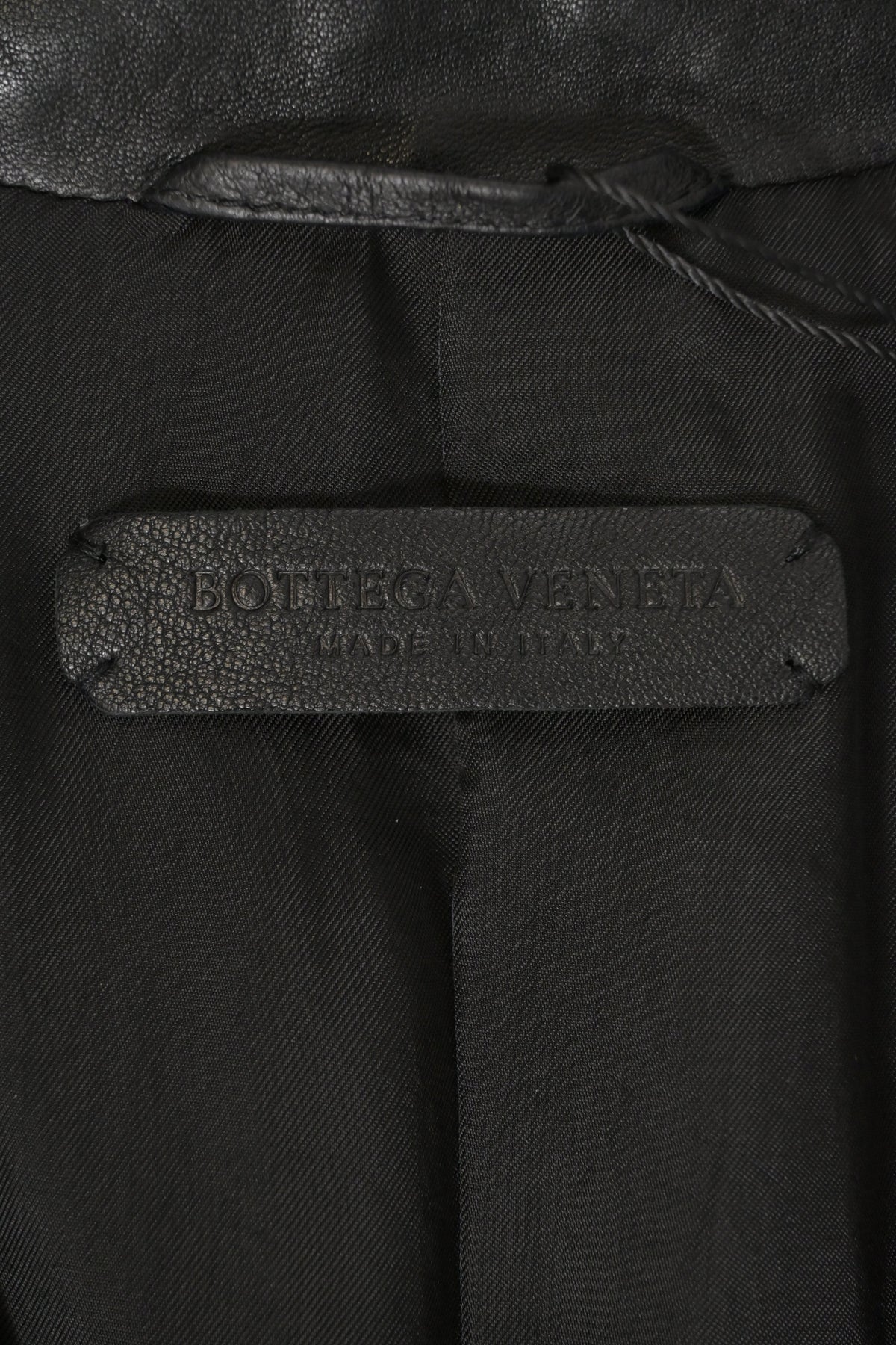 Bottega Veneta Single-Breasted Jacket in Black Leather