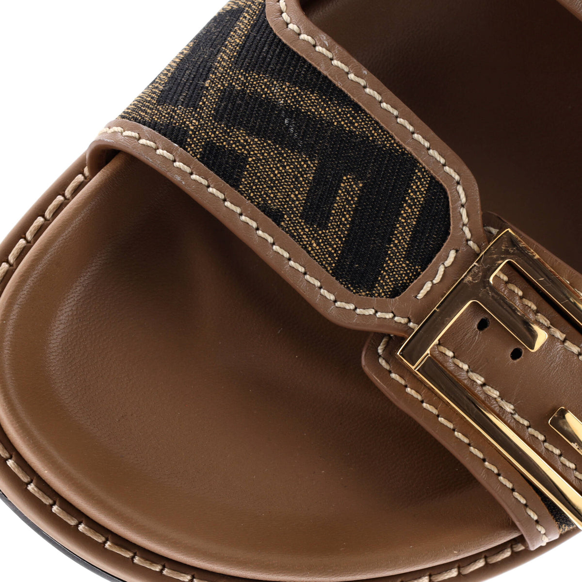 Women's Feel Slide Sandals Zucca Canvas and Leather