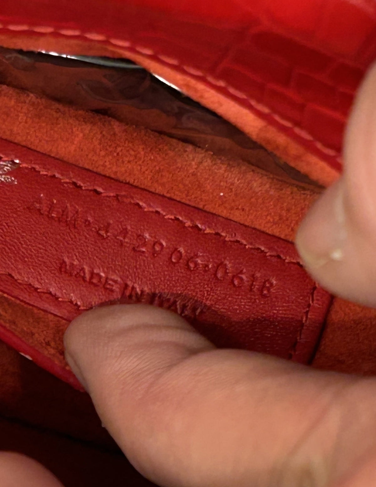Sunset Crossbody Bag Crocodile Embossed Leather Medium