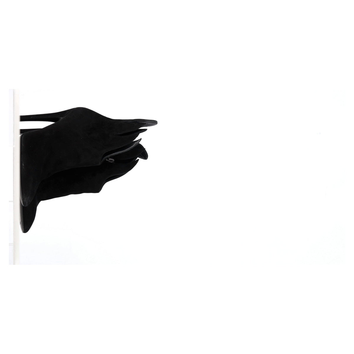 Bottega Veneta Flame Heeled Ankle Boots in Black Suede