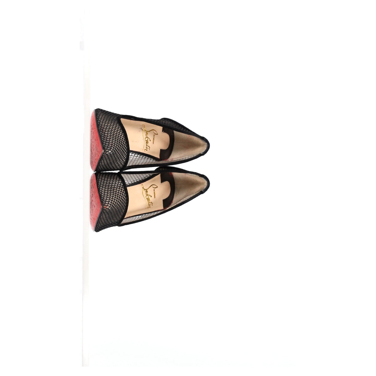 Christian Louboutin Mesh Follies Resille Pumps in Black Suede