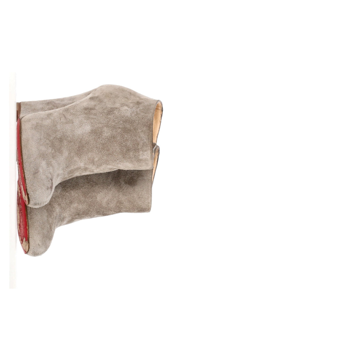 Christian Louboutin Belle Zeppa 100 Wedge Ankle Boots in Grey Suede