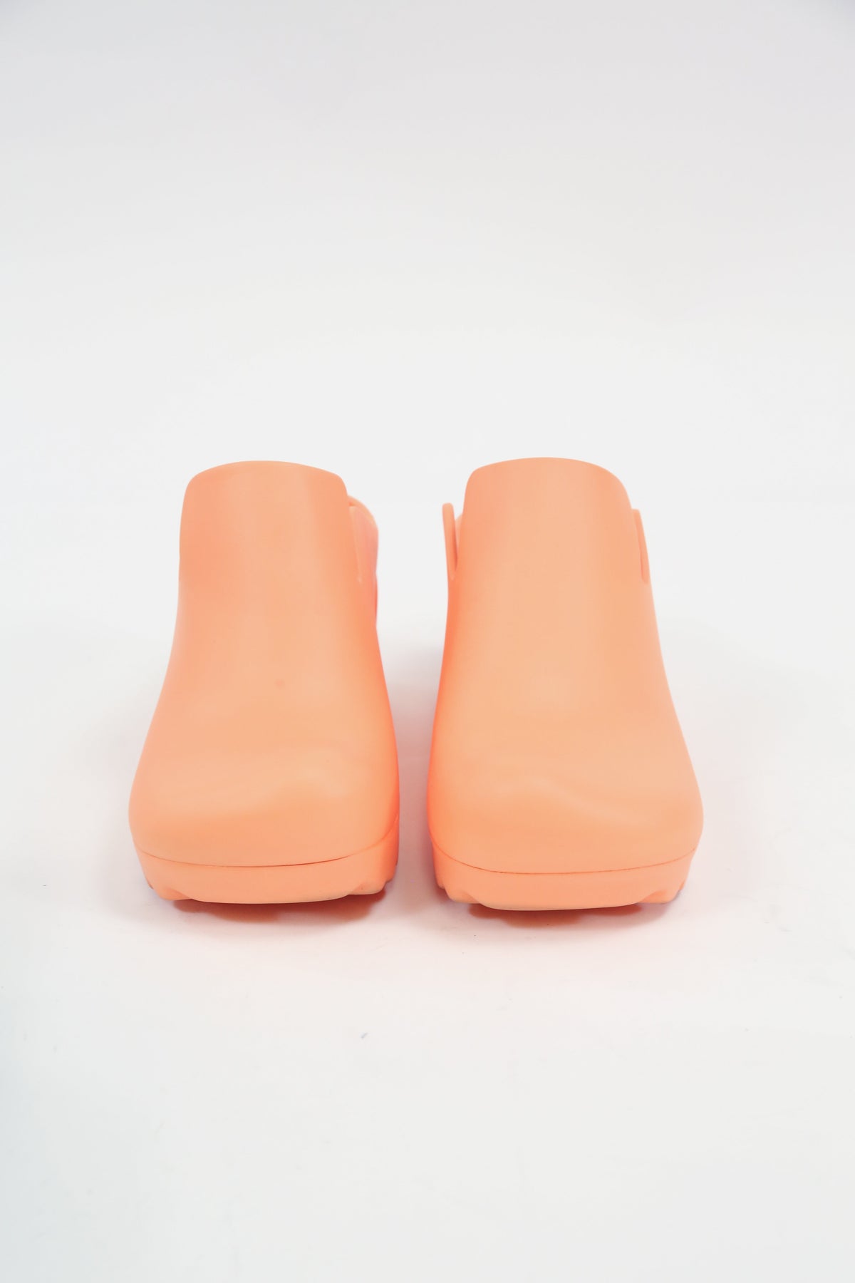Bottega Veneta Flash Mules in Orange Rubber