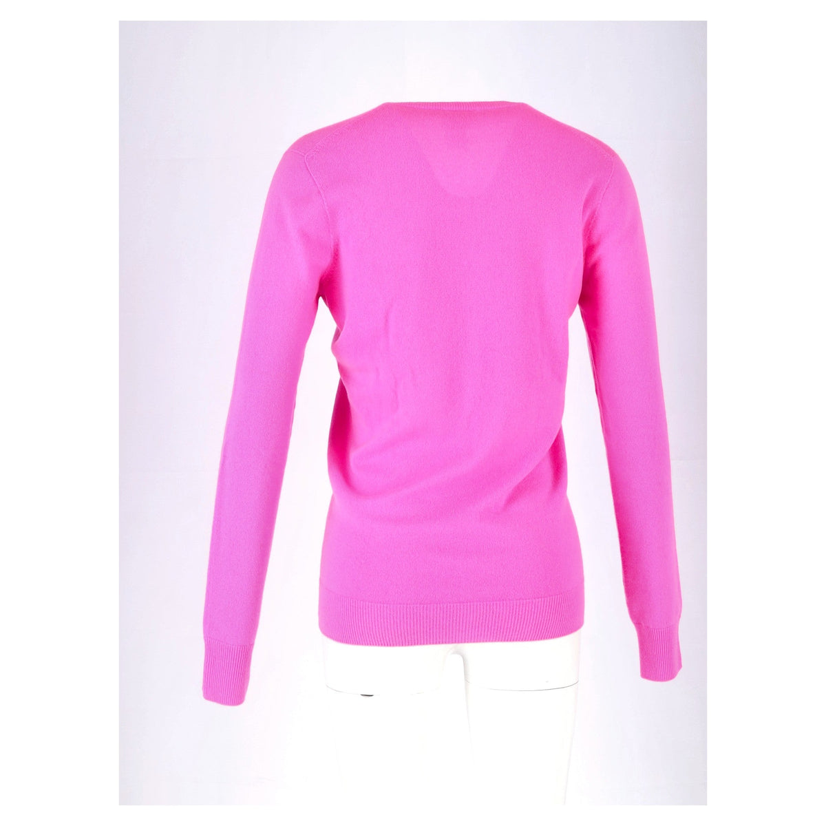 Bottega Veneta Knitted V-Neck Sweater in Pink Wool