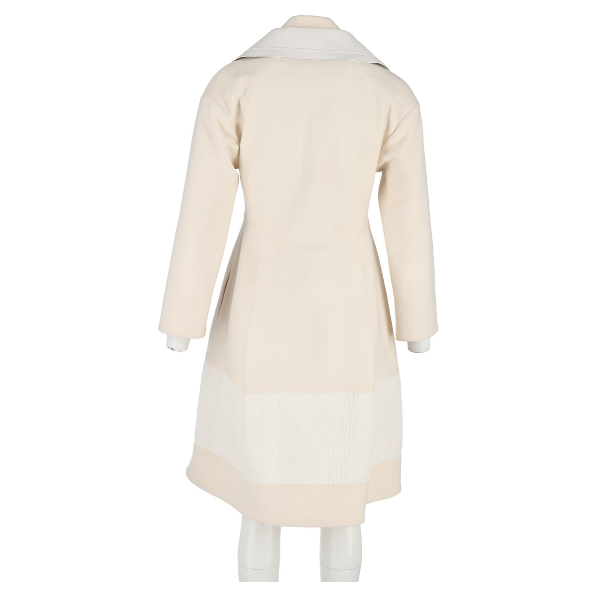 Fendi Double-Breasted Coat in Cream Wool