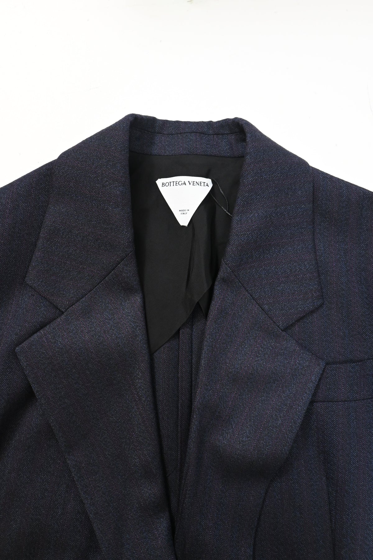 Bottega Veneta Double-Breasted Blazer in Navy Blue Wool