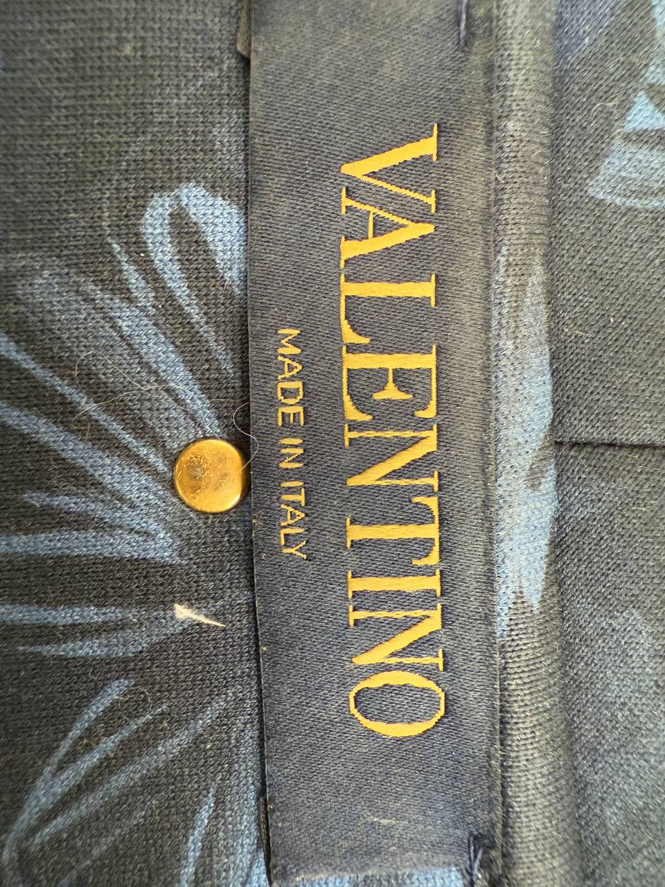 Valentino Neoprene Butterfly Sweatshirt in Navy Blue Cotton