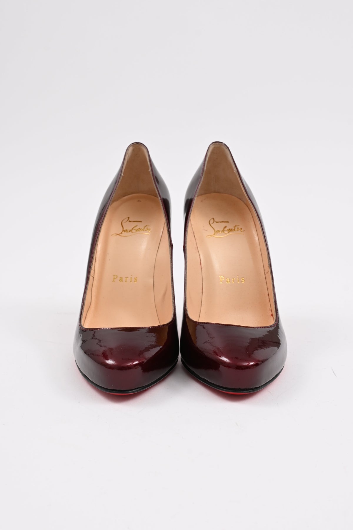 Christian Louboutin Fifi Pumps in Burgundy Patent Leather