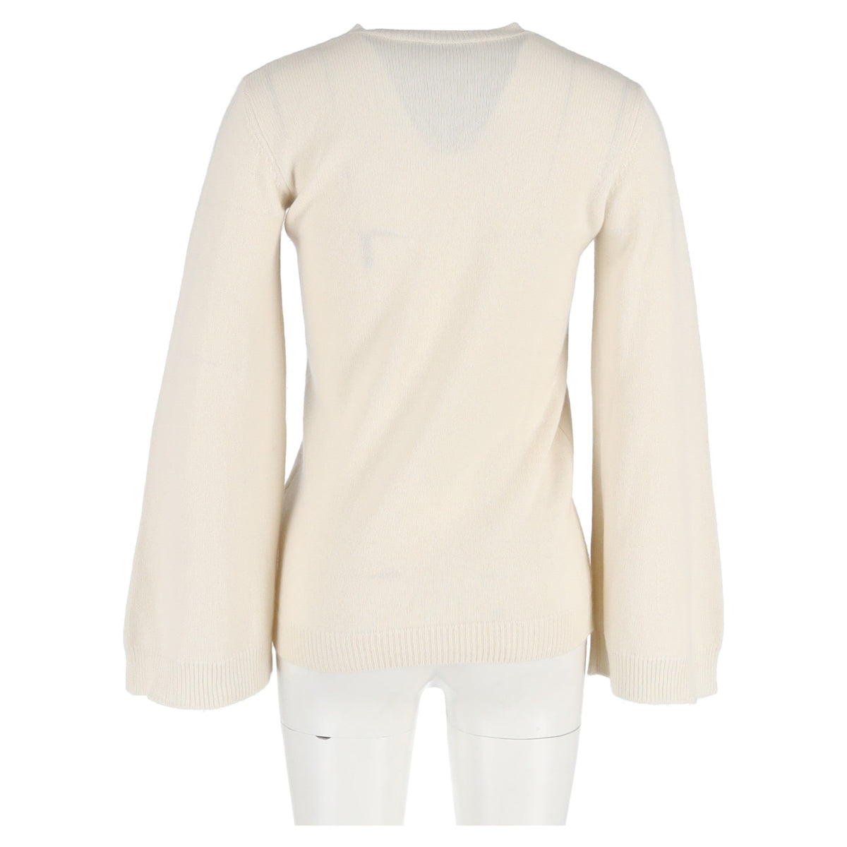 Valentino Garavani VLogo Crewneck Sweater in Cream Wool