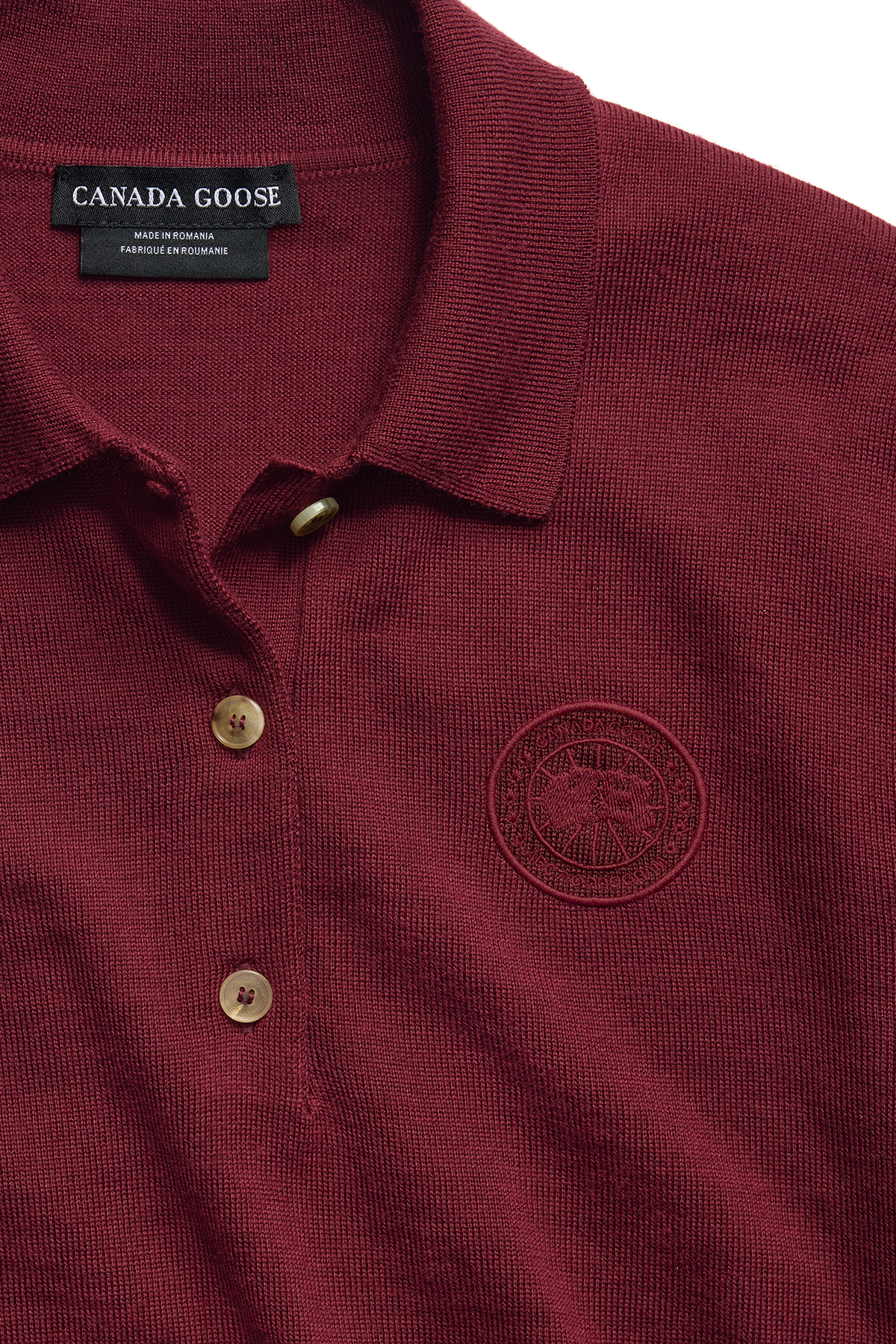 Melrose 针织长袖 Polo 衫