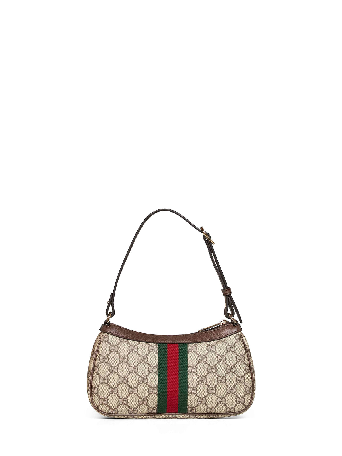 Gucci Women Beige And Dark Brown Ophidia Small Shoulder Bag