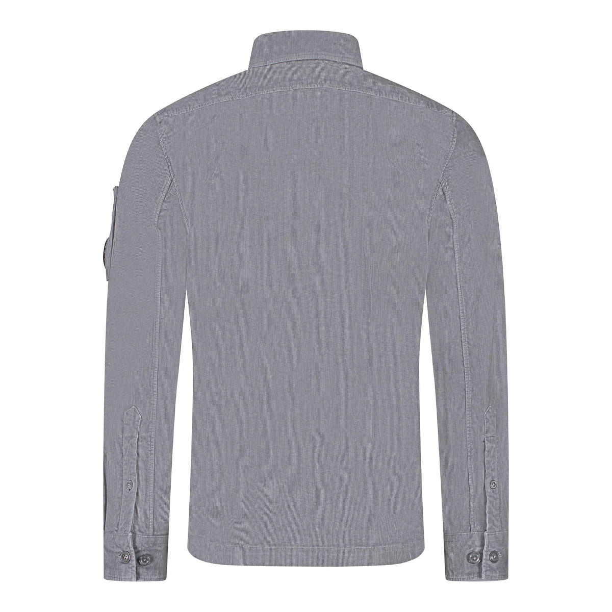Cp Company Corduroy Button Up Shirt in Excalibur Grey