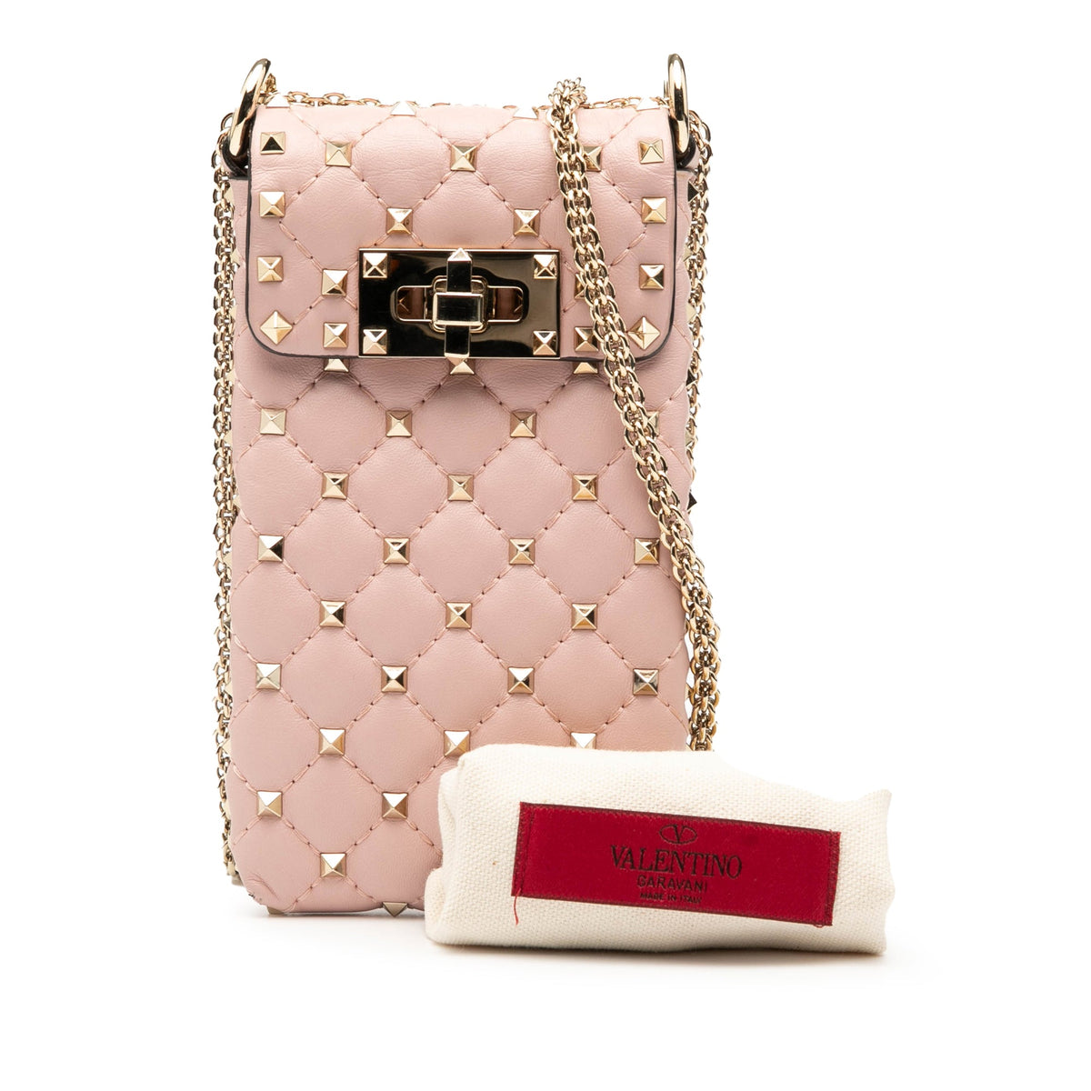 Rockstud Spike Flap Bag Quilted Leather Small